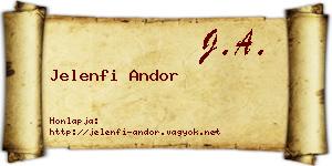 Jelenfi Andor névjegykártya